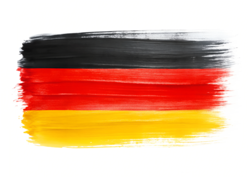 german flag painted on a paper