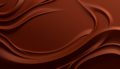 Dark brown silky abstract waves with fluid curves and rich depth, creating an elegant modern background, ideal for branding, creative compositions, digital designs, or stylish decor.