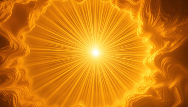 A mesmerizing sunburst light effect with golden glowing rays spreading from the center, creating an abstract background that radiates warmth, energy, and dynamic illumination for digital designs.