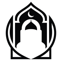 Ramadan icon silhouette vector illustration