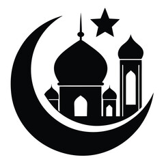 Ramadan icon silhouette vector illustration