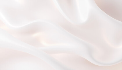 Obraz premium A soft and elegant white silk fabric texture with gentle folds and waves, creating a luxurious and smooth background perfect for fashion, design, and decor.