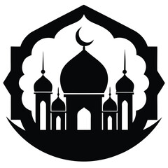 Ramadan icon silhouette vector illustration