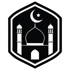 Ramadan icon silhouette vector illustration