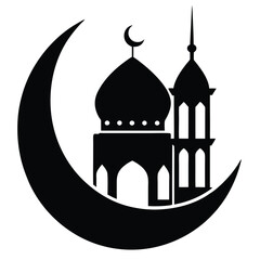 Ramadan icon silhouette vector illustration