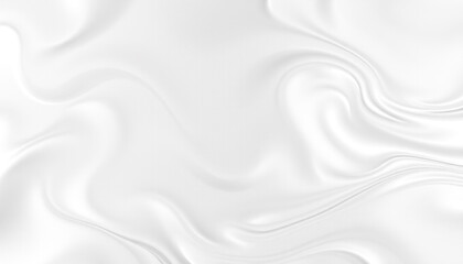 Obraz premium A luxurious white silk fabric background with smooth flowing folds, creating an elegant and refined texture perfect for fashion, branding, and interior design.