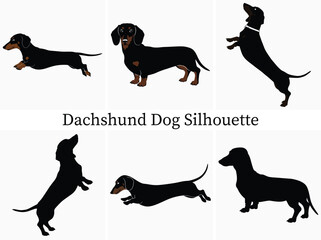 Dachshund dog Silhouette Bundle