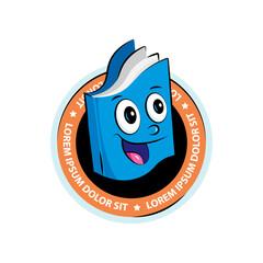 Cartoon style book mascot