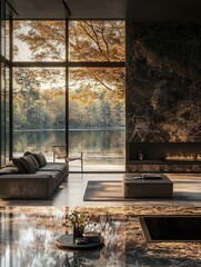 Cozy Living Room with Fireplace