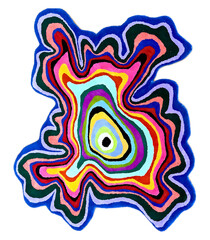 Abstract Textured Paint Splatter Colorful - Red & Pink Scheme