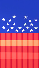 Stars and Stripes Pride Flag, low-poly. isolated with white shades