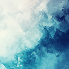 Obraz premium A vintage icy landscape with an iceberg floating in the cold blue ocean, showcasing a frosty, crystalline texture and a serene winter atmosphere with light reflections and snow