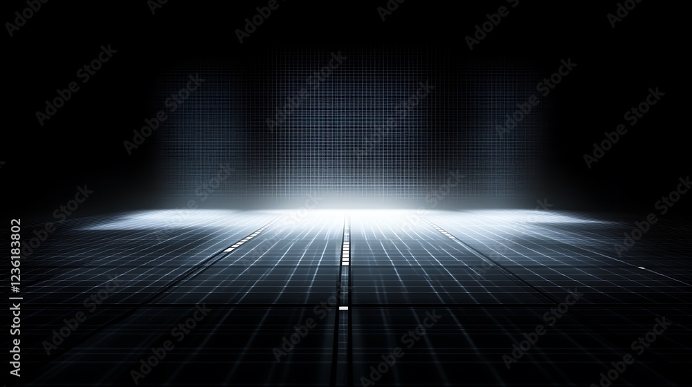 Poster Abstract Grid Pattern Digital Landscape Background
