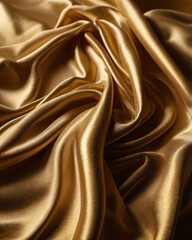 Obraz premium The gold silk fabric is beautifully textured and elegant.
