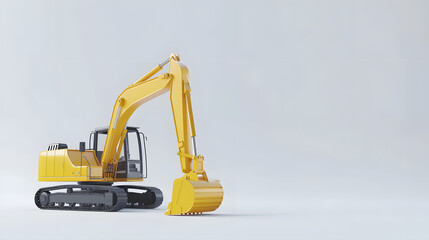 Heavy construction equipment is ready for work in an urban setting during daytime