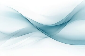 Fototapeta premium Abstract flowing waves in blue tones on a white background
