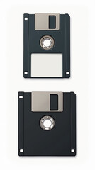 Fototapeta premium High-Resolution Illustration Featuring Two Vintage 3.5 Inch Floppy Disks