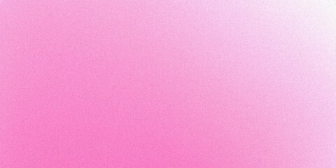 Horizontal background of pink and white gradient with soft grainy spray texture