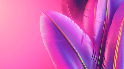 Fototapeta premium Vivid Pink and Purple Feathers Abstract Design