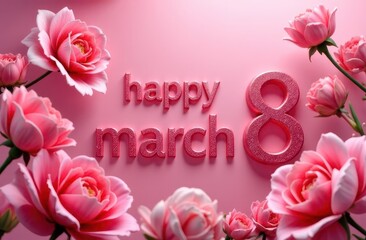The banner is from March 8th . International Women's Day. Holiday. Spring festival . Greeting card