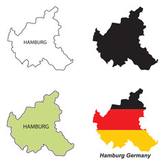 Fototapeta premium hamburg germany map design