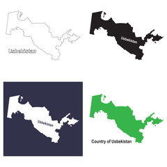 Usbekistan map design
