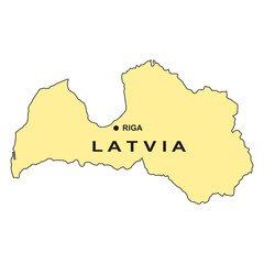 Latvia map icon design