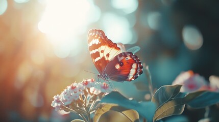 Close-up of a butterfly. Selective focus