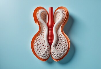 Fototapeta premium Paper Model of the Bladder: Raising Awareness for Bladder Cancer and Urinary Health Issues