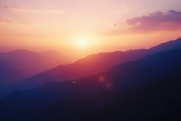 Fototapeta premium Mountain Sunset