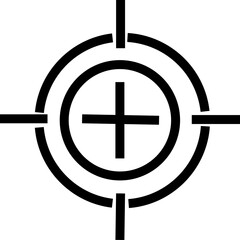 Target and aim icon , bullseye vector, crosshair precision, accuracy, and focus icon for aiming, archery, shooting, or navigation style modern graphic elements, isolated on transparent background,