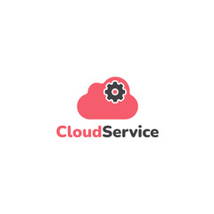 Cloud Service Logo Simple Tech