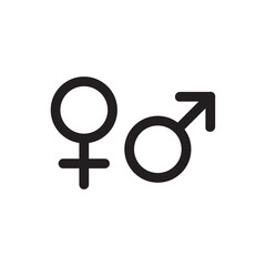 Gender icon. Male and female gender icon