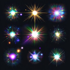 Vector transparent sunlight special lens flare light effect. 