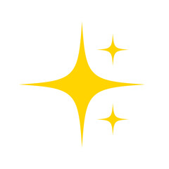 Obraz premium Sparkle and Shine Yellow Icons on Transparent Background. Perfect for Social Media and Business Graphics