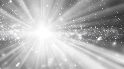 White glowing light burst explosion with transparent. Cool effect decoration with ray sparkles, on white background