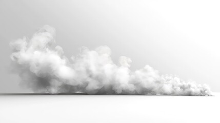 White fog texture isolated on transparent background. Steam special effect. Realistic vector fire smoke or mist. PNG, on white background