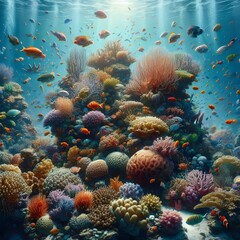 coral reef and fish
