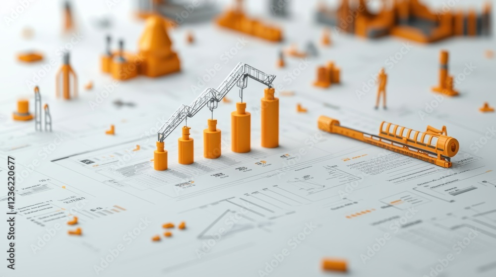 Poster detailed financial and business data analytics icon featuring graphs charts and other data visualiza
