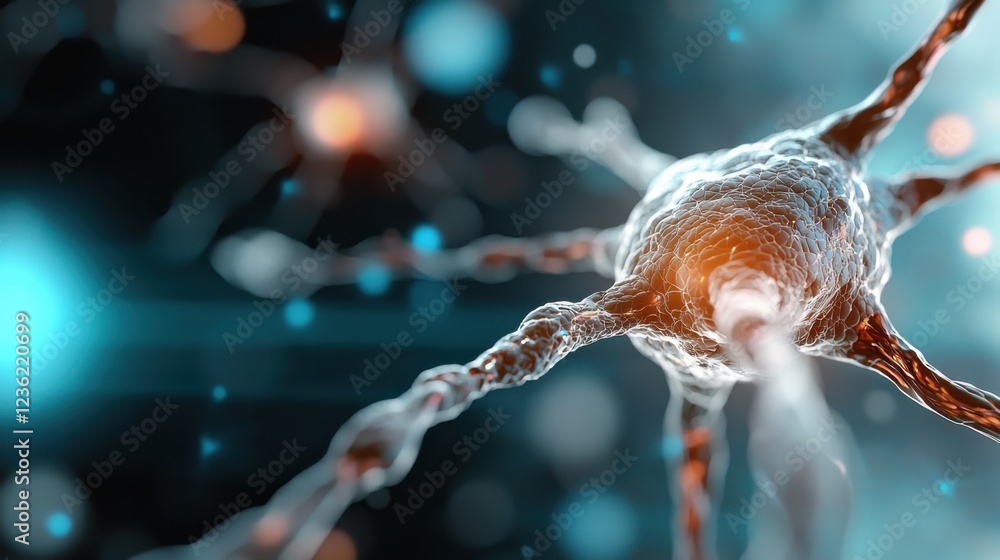 Poster dynamic medical research lab utilizing advanced intelligence and neuroscience technologies to conduc