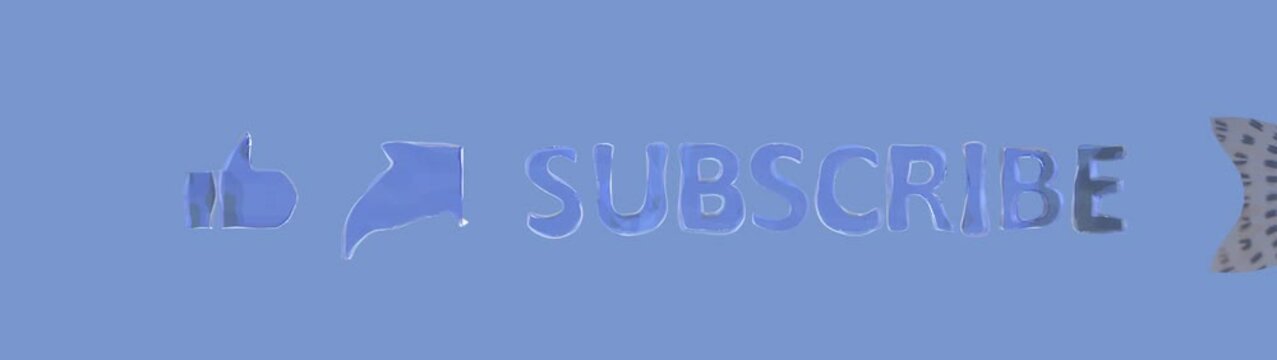 like share subscribe button with corydoras fish