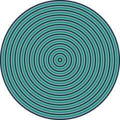 Visual effect created by circles getting progressively smaller