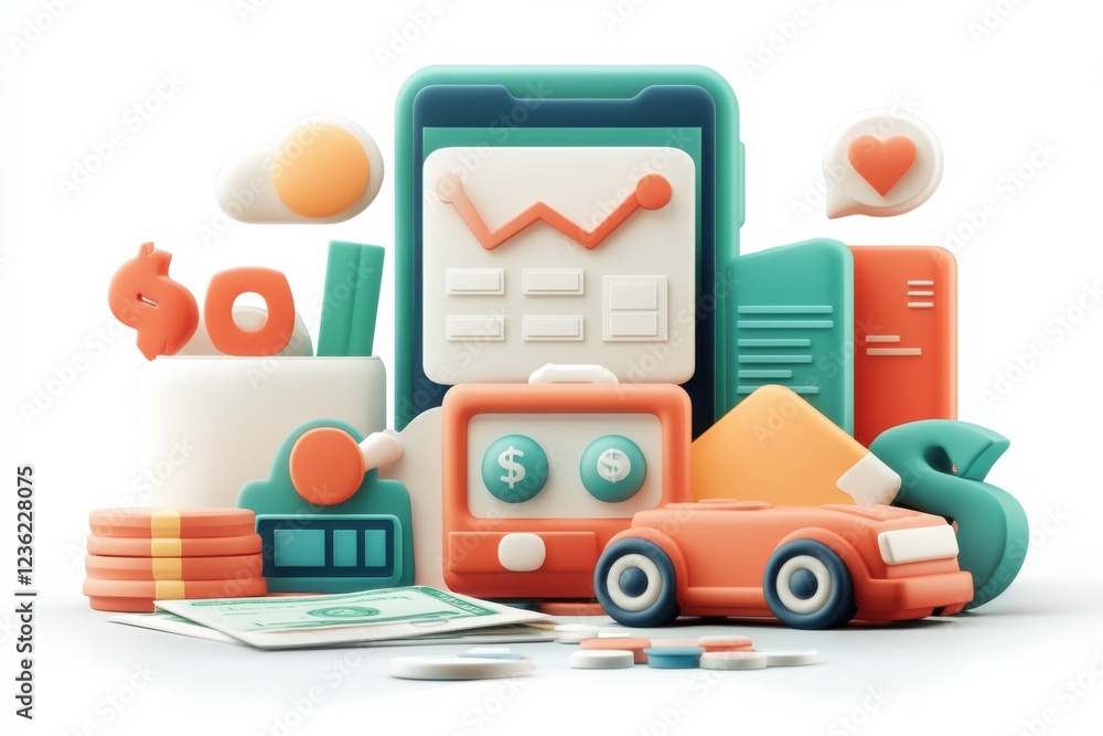 Poster detailed financial data visualization with infographic design elements analytical charts and graphs 