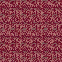 Abstract organic feathery floral seamless swirl doodle shape botanical pattern. Design for fashion, fabric, textile, wallpaper, cover, web, wrapping, pottery digital verdure print  Colorful background