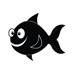 vector illustration of a cartoon fish