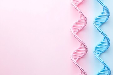 DNA Molecules in Pink and Blue - A Stunning Visual Representation of Genetics