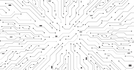 modern cyber circuit micro data network path lines background template