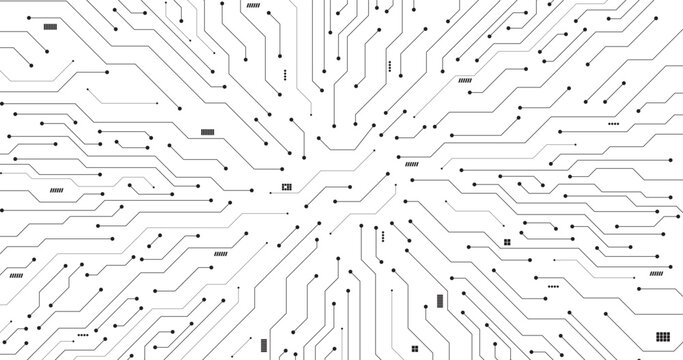 modern cyber circuit micro data network path lines background template