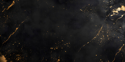 Luxurious Black Marble Texture with Gold Veins – High-End Glossy Finish for Premium Designs