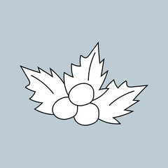 Doodle Winter Clipart: Kawaii Winter Clipart: Black & White Winter Graphics